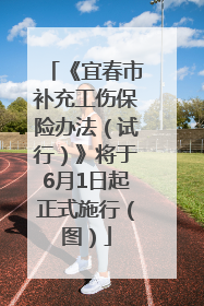 《宜春市补充工伤保险办法（试行）》将于6月1日起正式施行（图）