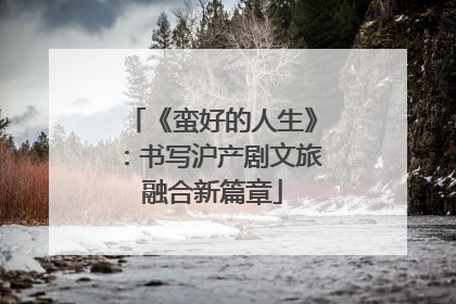 《蛮好的人生》：书写沪产剧文旅融合新篇章