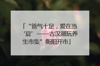 “爸气十足，爱在当‘夏’——古汉潮玩养生市集”衡阳开市