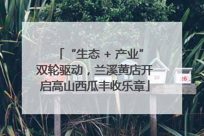 “生态 + 产业”双轮驱动，兰溪黄店开启高山西瓜丰收乐章