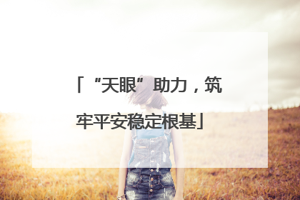 “天眼”助力，筑牢平安稳定根基