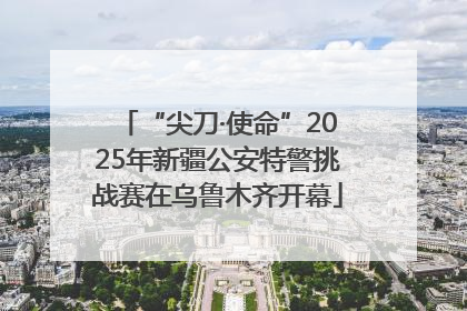 “尖刀·使命”2025年新疆公安特警挑战赛在乌鲁木齐开幕
