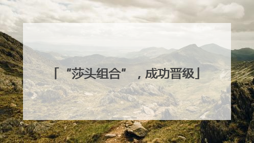 “莎头组合”，成功晋级