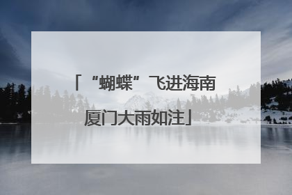 “蝴蝶”飞进海南 厦门大雨如注