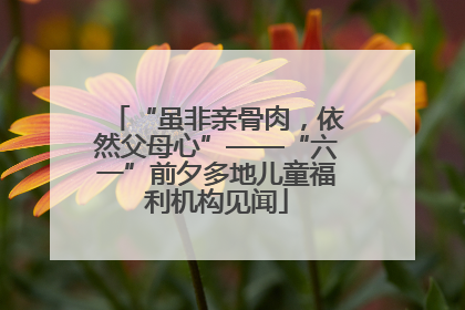 “虽非亲骨肉，依然父母心”——“六一”前夕多地儿童福利机构见闻