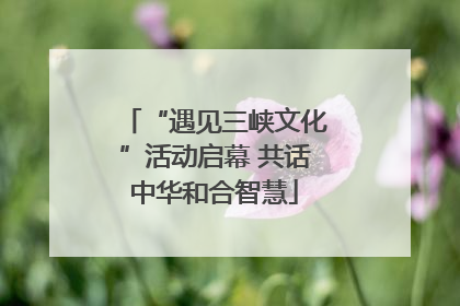 “遇见三峡文化”活动启幕 共话中华和合智慧