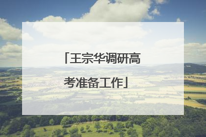 王宗华调研高考准备工作