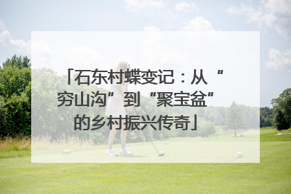 石东村蝶变记：从“穷山沟”到“聚宝盆”的乡村振兴传奇