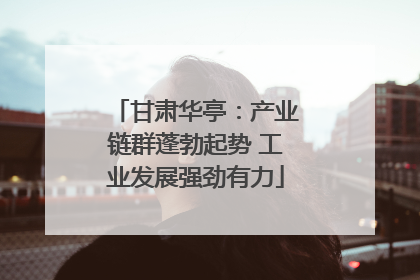 甘肃华亭：产业链群蓬勃起势 工业发展强劲有力