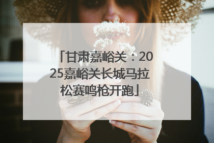 甘肃嘉峪关：2025嘉峪关长城马拉松赛鸣枪开跑