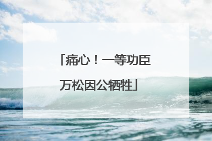 痛心！一等功臣万松因公牺牲