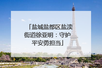 盐城盐都区盐渎街道徐亚明：守护平安勇担当