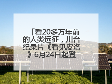 看20多万年前的人类远征，川台纪录片《看见皮洛》6月24日起登陆央视