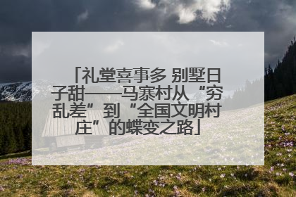 礼堂喜事多 别墅日子甜——马寨村从“穷乱差”到“全国文明村庄”的蝶变之路