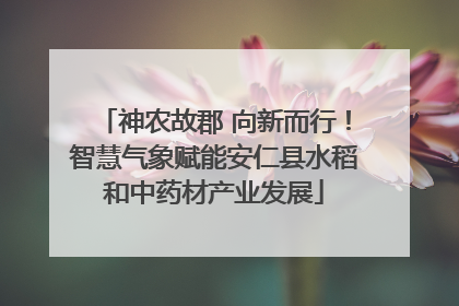 神农故郡 向新而行！智慧气象赋能安仁县水稻和中药材产业发展