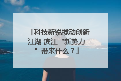 科技新锐搅动创新江湖 滨江“新势力”带来什么？