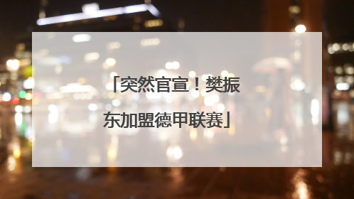突然官宣！樊振东加盟德甲联赛