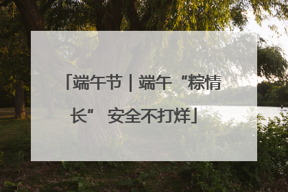 端午节｜端午“粽情长” 安全不打烊