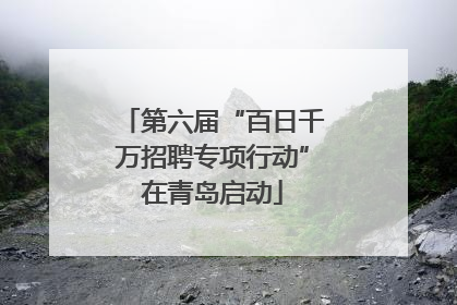 第六届“百日千万招聘专项行动”在青岛启动