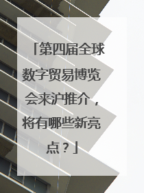 第四届全球数字贸易博览会来沪推介，将有哪些新亮点？
