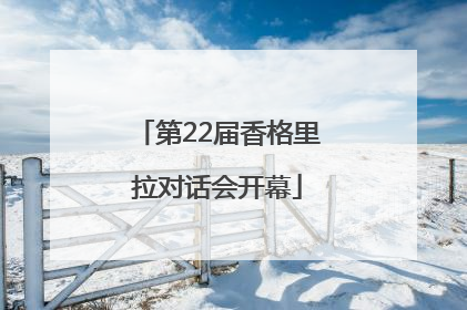 第22届香格里拉对话会开幕