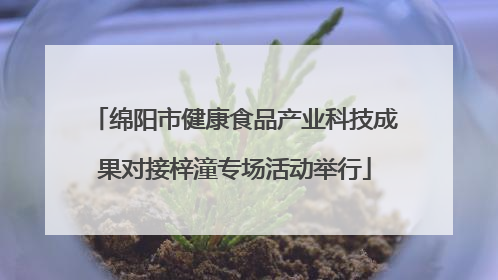绵阳市健康食品产业科技成果对接梓潼专场活动举行