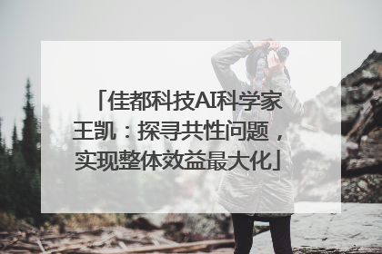 佳都科技AI科学家王凯：探寻共性问题，实现整体效益最大化