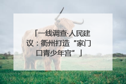 一线调查·人民建议：衢州打造“家门口青少年宫”