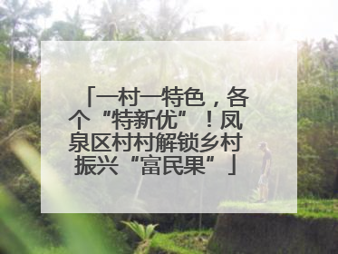 一村一特色，各个“特新优”！凤泉区村村解锁乡村振兴“富民果”
