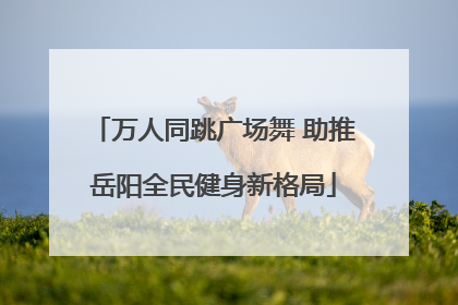 万人同跳广场舞 助推岳阳全民健身新格局