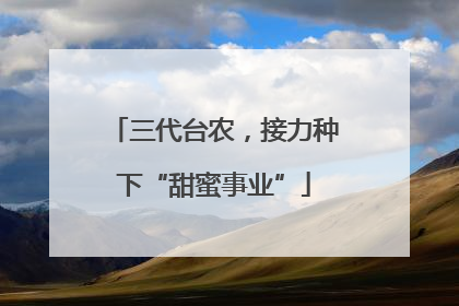 三代台农，接力种下“甜蜜事业”