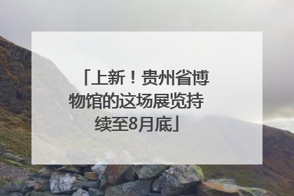 上新！贵州省博物馆的这场展览持续至8月底