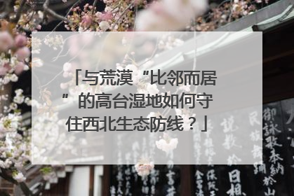 与荒漠“比邻而居”的高台湿地如何守住西北生态防线？