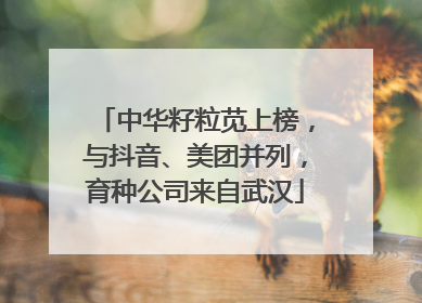 中华籽粒苋上榜，与抖音、美团并列，育种公司来自武汉