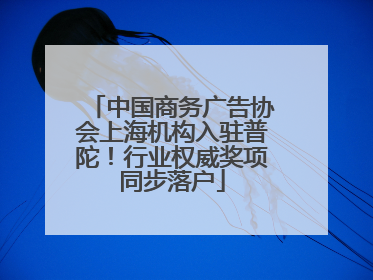 中国商务广告协会上海机构入驻普陀！行业权威奖项同步落户