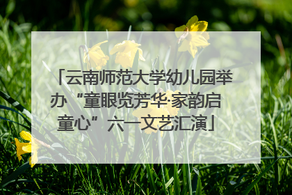 云南师范大学幼儿园举办“童眼览芳华·家韵启童心”六一文艺汇演