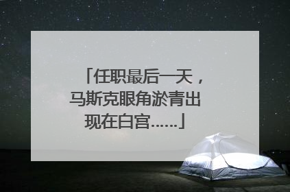 任职最后一天，马斯克眼角淤青出现在白宫……