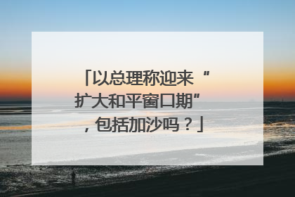 以总理称迎来“扩大和平窗口期”，包括加沙吗？