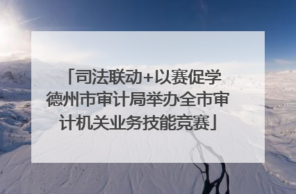 司法联动+以赛促学 德州市审计局举办全市审计机关业务技能竞赛