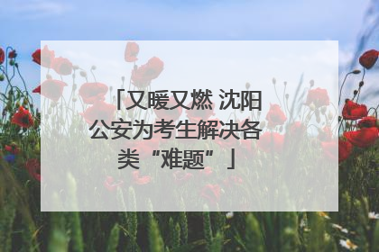 又暖又燃 沈阳公安为考生解决各类“难题”