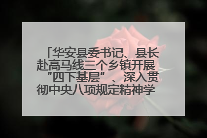 华安县委书记、县长赴高马线三个乡镇开展“四下基层”、深入贯彻中央八项规定精神学习教育工作调研