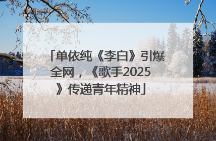 单依纯《李白》引爆全网，《歌手2025》传递青年精神