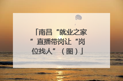 南昌“就业之家”直播带岗让“岗位找人”（图）