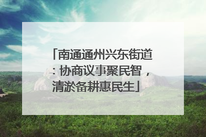 南通通州兴东街道：协商议事聚民智，清淤备耕惠民生