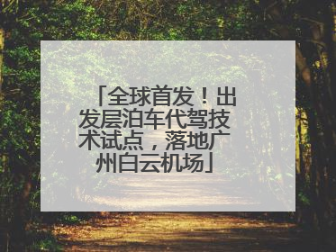全球首发！出发层泊车代驾技术试点，落地广州白云机场