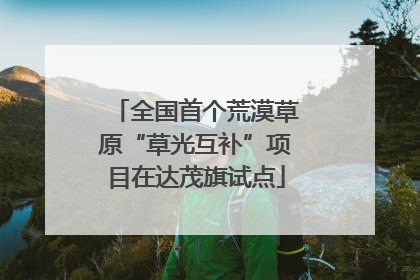 全国首个荒漠草原“草光互补”项目在达茂旗试点