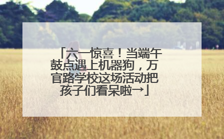 六一惊喜！当端午鼓点遇上机器狗，万官路学校这场活动把孩子们看呆啦→