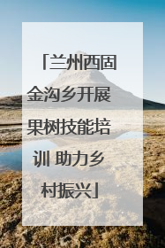 兰州西固金沟乡开展果树技能培训 助力乡村振兴