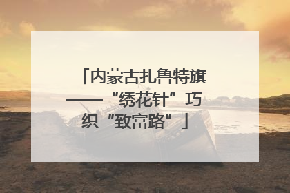 内蒙古扎鲁特旗——“绣花针”巧织“致富路”