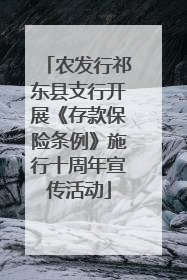农发行祁东县支行开展《存款保险条例》施行十周年宣传活动